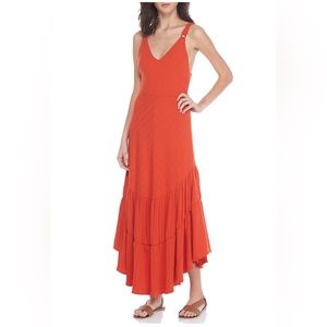 FREE PEOPLE Into You Maxi Dress In Red.